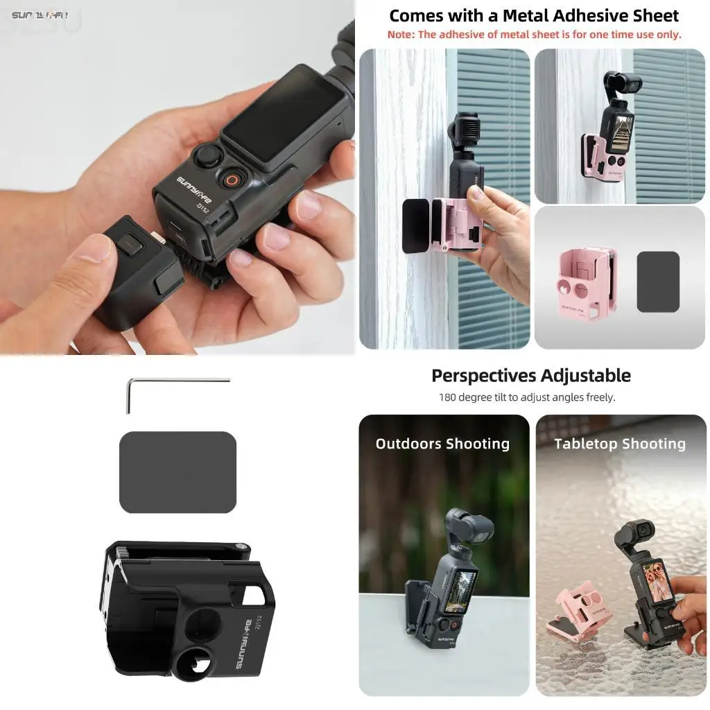 base-magnetica-do-suporte-da-montagem-szsu-para-a-camera-do-bolso-4-com-placa-ferro-adesiva-tampa-da-aleta-da-liberacao