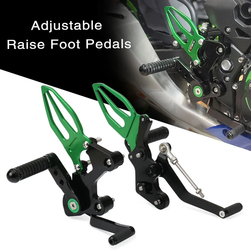 

Motorcycle Accessories Adjustable Rear Set Rearsets Footpeg Footrest Foot Rest For NINJA500 Ninja 500 Z500 2024-2025