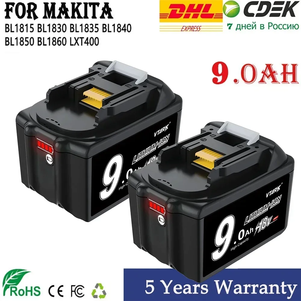 

New Replacement Battery for Makita 18V Tools with 9.0Ah Capacity BL1850B BL1860 BL1830 BL1815 BL1840