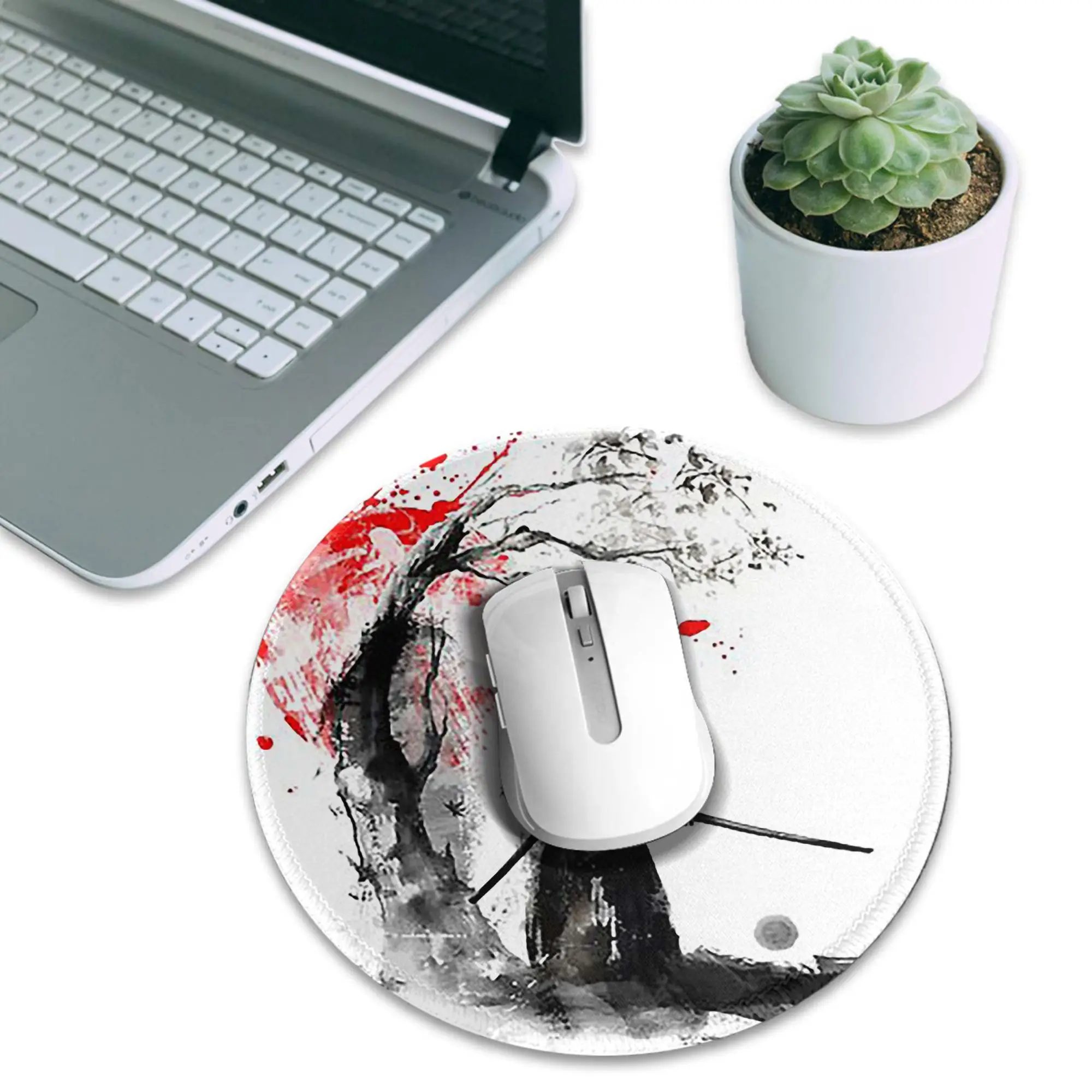 Japanese Samurai Mouse Pad Computer Keyboard Mouse Mat Gaming PC Laptop Desk Mat Office Accessories Table Mats