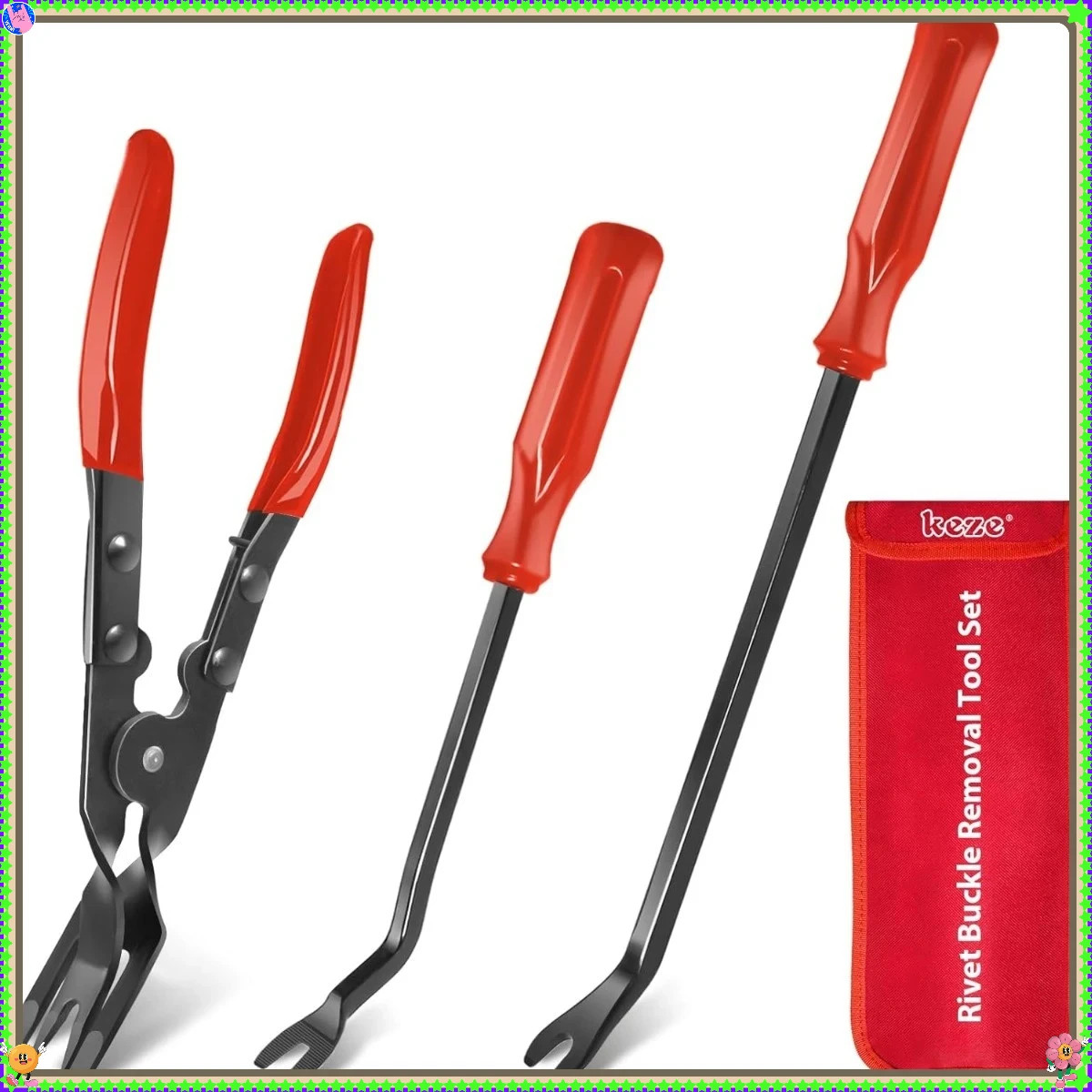 

Набор автомобильных зажимов из 3 предметов и устройство для снятия крепежа, инструмент для снятия заклепок автомобиля, ремонтный комплект с сумкой для хранения