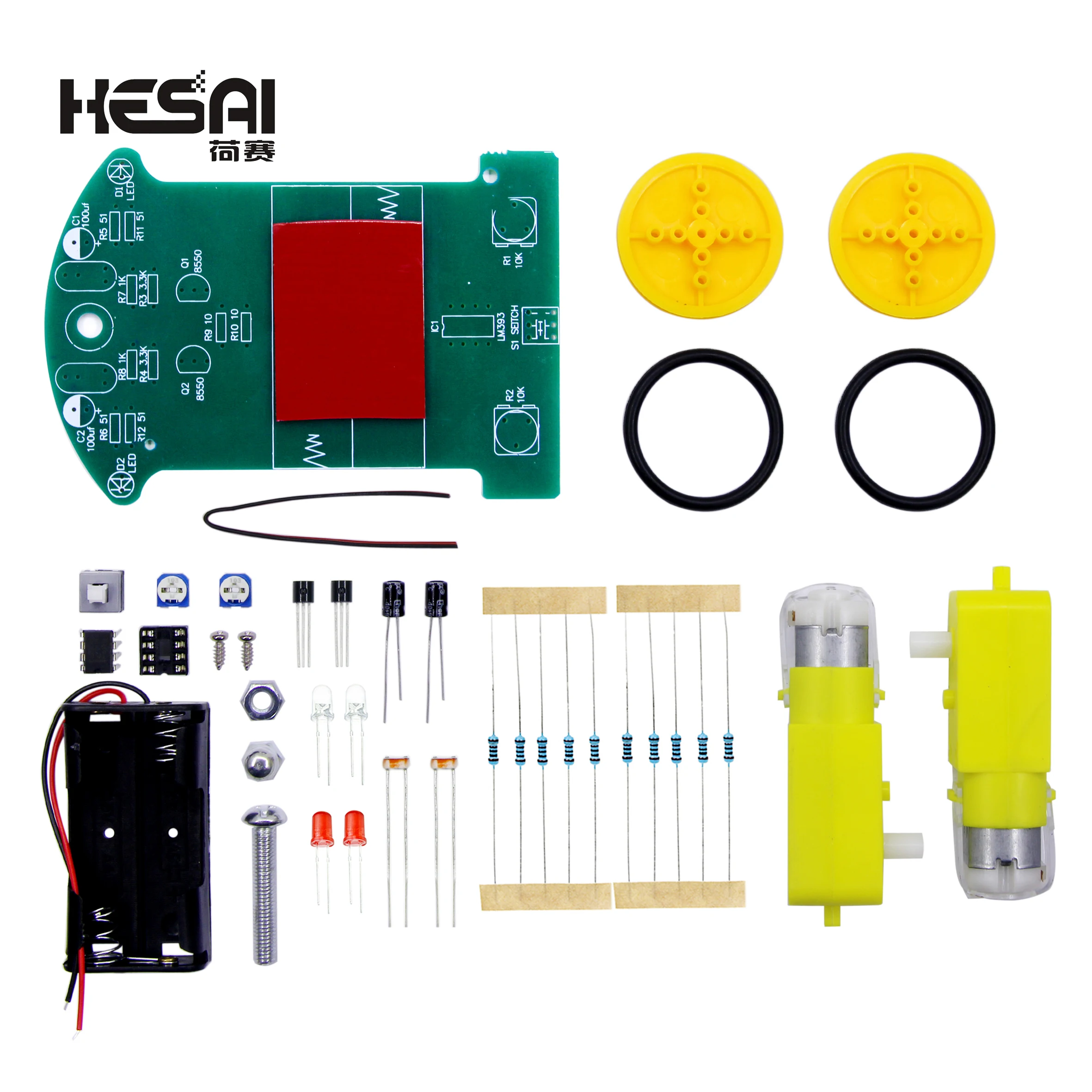 D2-1 DIY Kit Intelligent Tracking Line Smart Car Kit TT Motor Electronic DIY Kit Smart Patrol Automobile Parts DIY Electronic