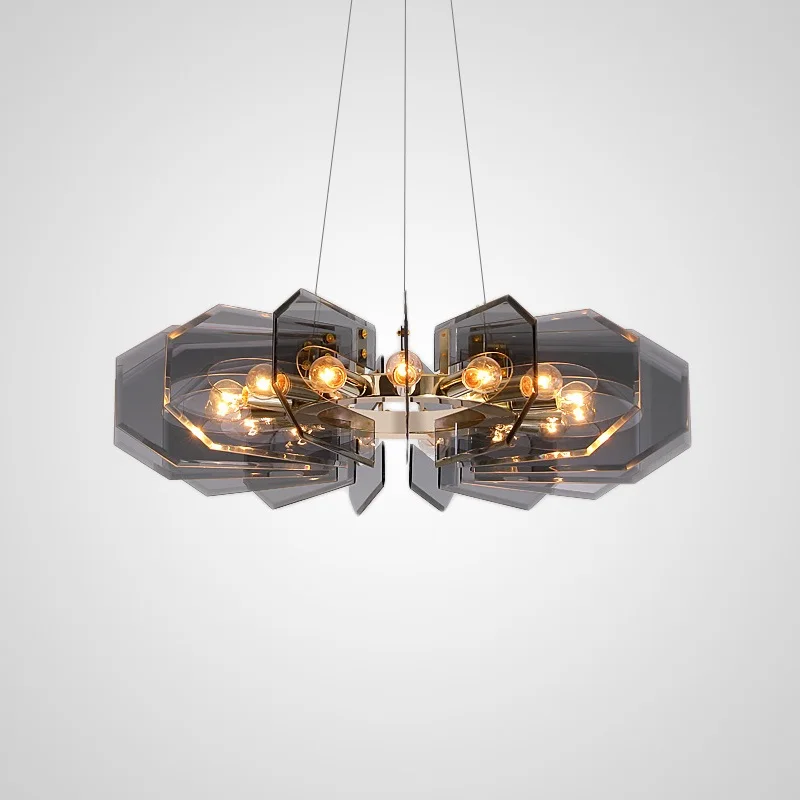 Modern American Black Unique Creative Chandelier Lighting,Lustre Suspension Luminaire Lampen Indoor Living room Hotel