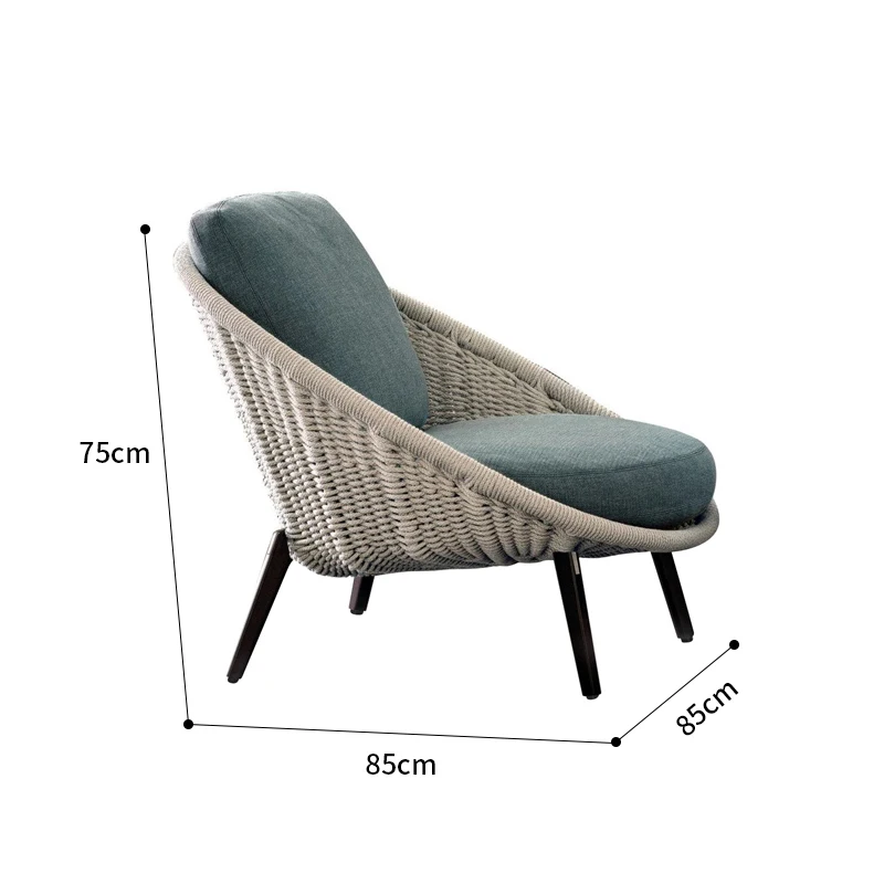

Диван в скандинавском стиле для отдыха, плетение лозы, индивидуальный дизайн, для отеля, сада, виллы, открытый солнцезащитный лозовый диван