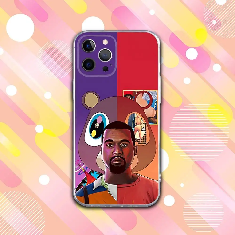 حافظة هاتف K-Kanye Rapper West Bully لهاتف iPhone 17,16,15,14,13,12,11 Pro,Max,Plus,X,XS,XR,SE4,E غطاء ناعم شفاف صغير