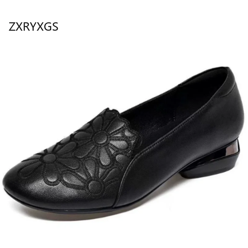 zxryxgs-2026-autumn-round-toe-real-leather-shoes-embroidered-flowers-shoes-comfortable-versatile-banquet-shoes-women-low-heels