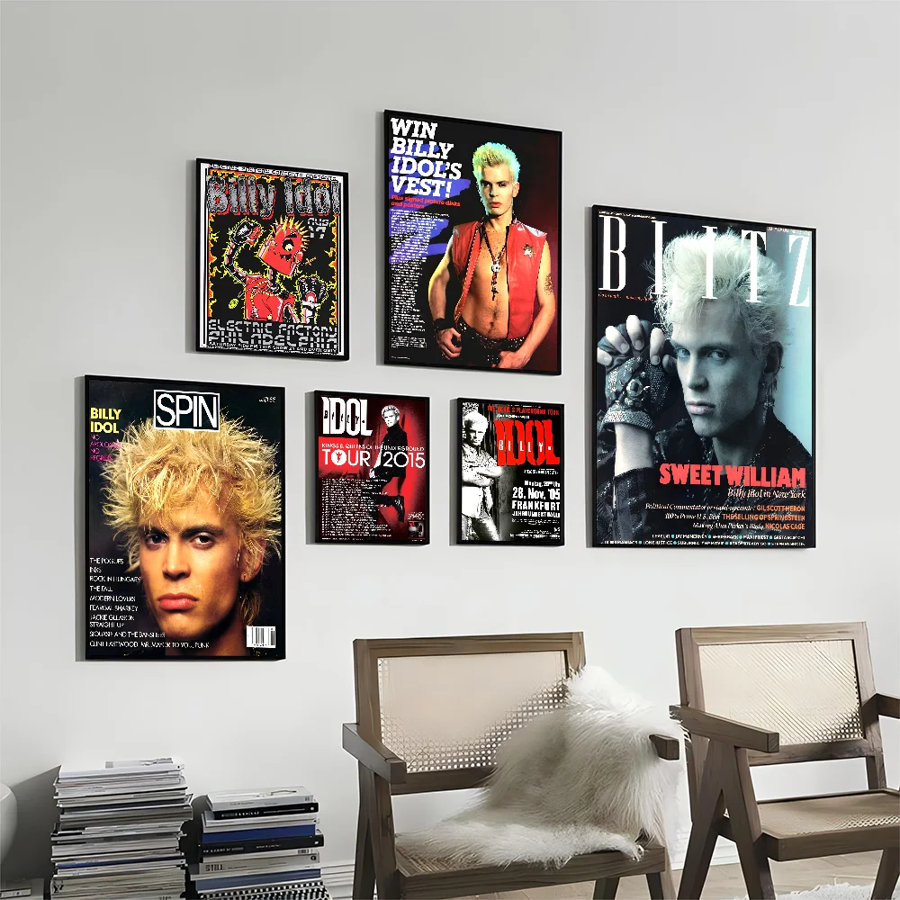 

Rock Singer B-Billy I-Idol Classic Movie Posters Vintage Room Bar Cafe Decor Nordic Home Decor