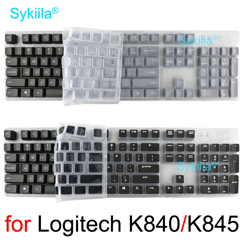 K840 Keyboard Cover for Logitech K840 K845 Mechanical for Logi Silicone Protector Skin Case Film Clear Black Pink