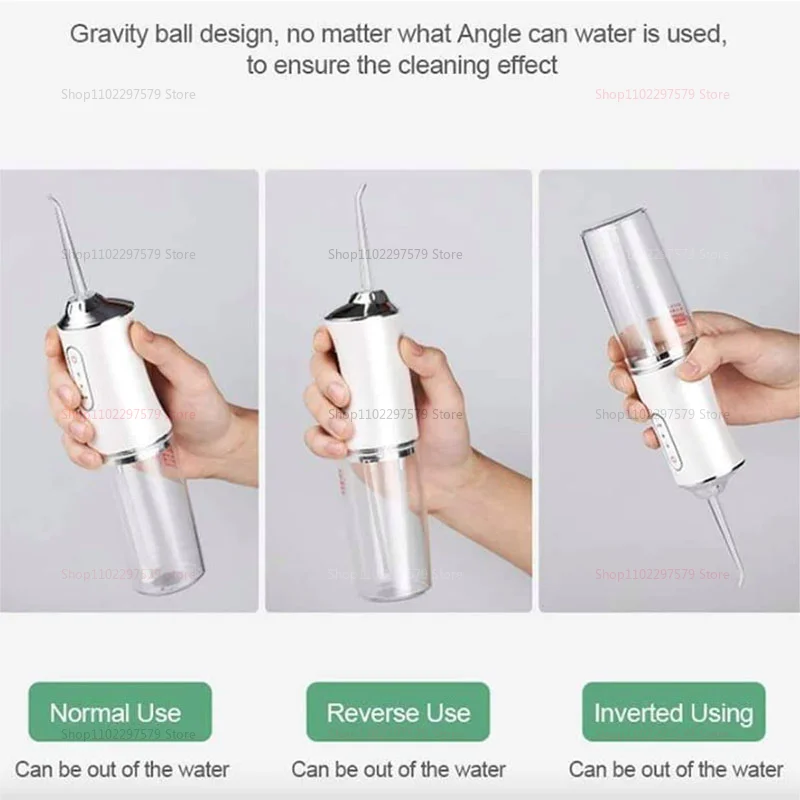 المحمولة الذكية الكهربائية عن طريق الفم الري جهاز تنظيف الأسنان بالماء 4 طائرات 3 طرق قابلة للشحن الأسنان منظف الأسنان للأقواس العناية باللثة السفر #5