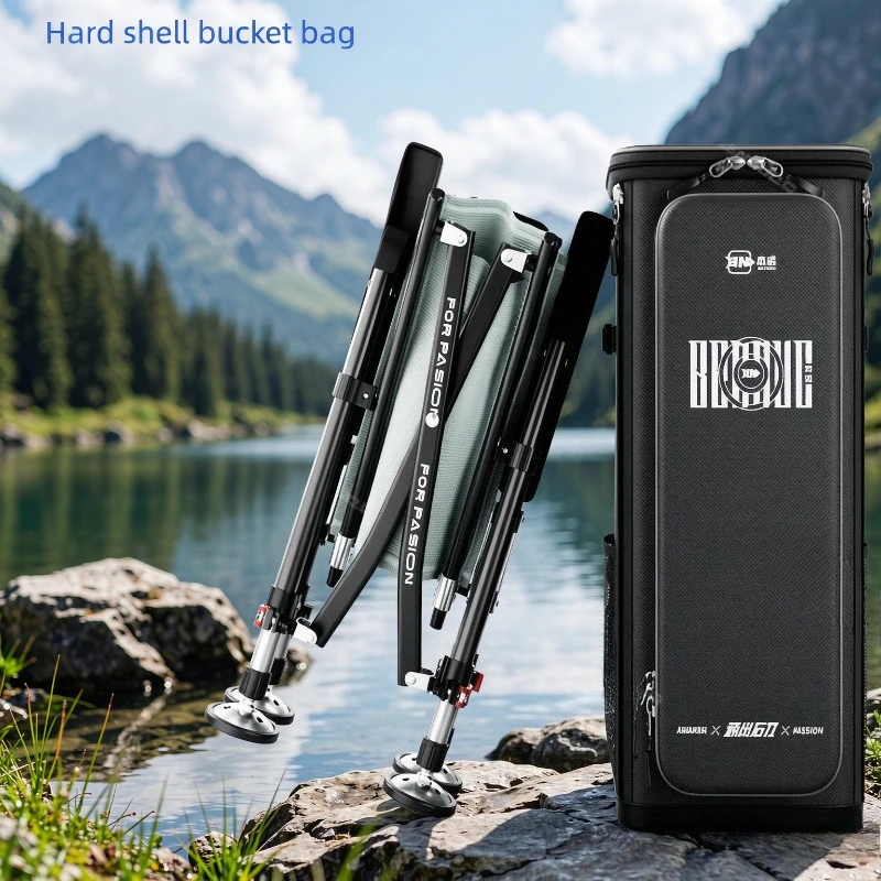 Large Capacity Hard Shell Fishing Backpack Chair Bag Scratch Wear Resistant Durable Tackle Storage for Outdoor Anglers 낚시 가방