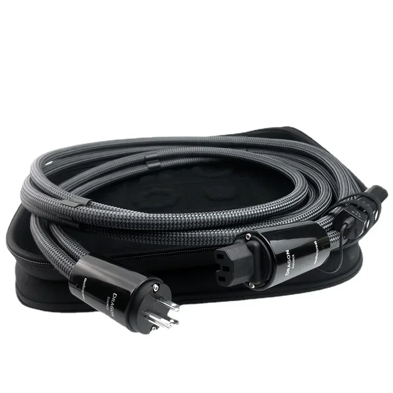 Picture 3: Hi-End Dragon Source Power Cable C13 Schuko EU / US Plug HiFi Audio AC Power Cord 15A / 20A IEC Amplifier Power Cable