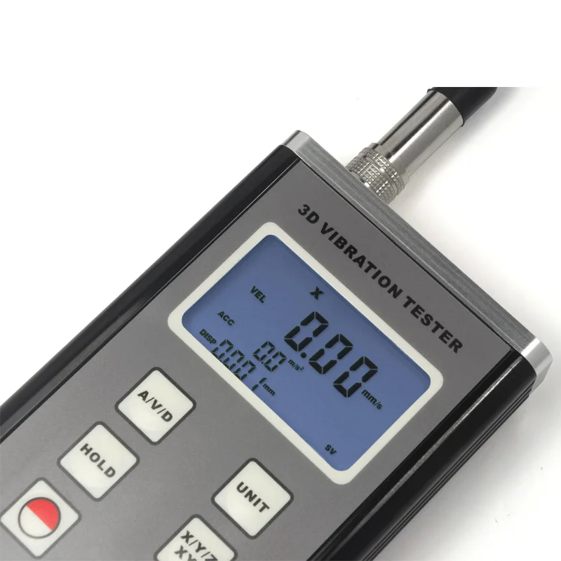 VM-6380 Digital Vibration Meter Tester sensore accelerometro piezoelettrico a 3 assi vibrometro USB/RS-232 Bluetooth opzionale