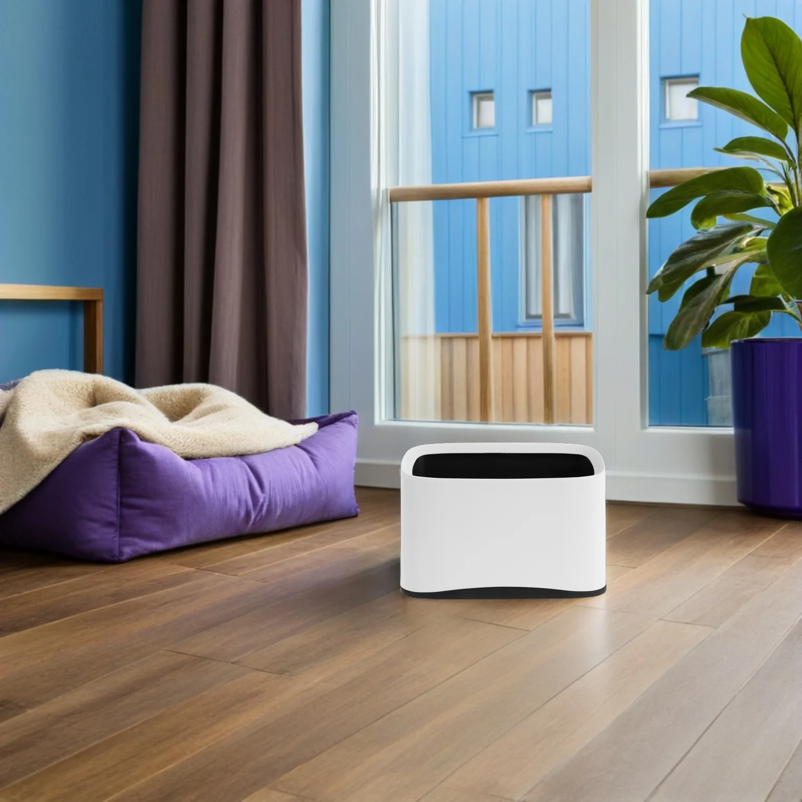 حامل مغرفة فضلات القطط مع حامل قابل للإزالة وتصميم متكامل أنيق - ملحق صندوق نفايات مدمج لتنظيم المنزل