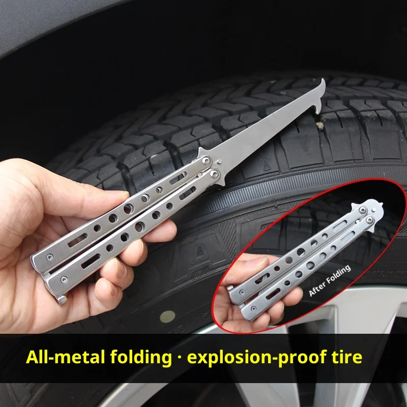 Stainless steel disassembly and assembly tools, maintenance pry bar, butterfly training knife, spinning knife, practice knife