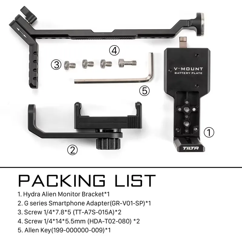 TILTA HDA-T02-MB Hydra Alien Monitor Bracket for DJI RS 2/RSC 2 Ronin RS2 Shooting Hydra Alien Monitor Bracket Camera Bracket