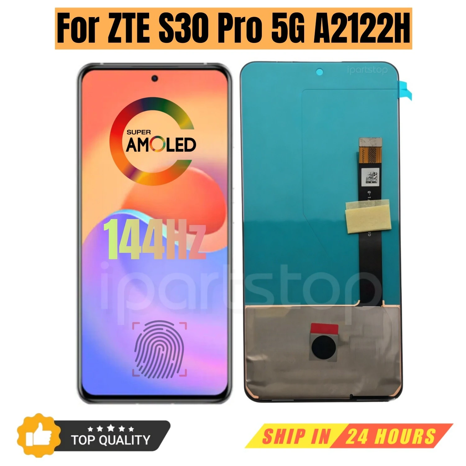 

iParts Replacement New AMOLED Display for ZTE S30 Pro 5G A2122H 144Hz 6.67 inch Touch Screen Digitizer Assembly OEM