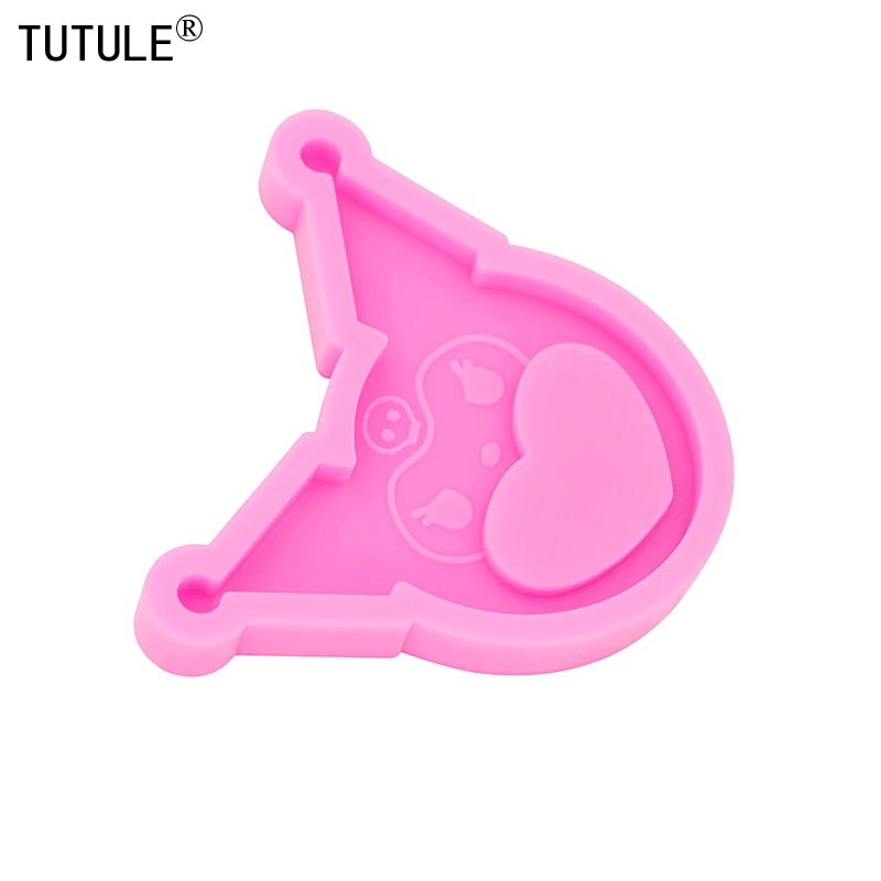 Shiny keychain Jewelry cartoon Shaking Silicone Molds DIY Resin and Polymer Clay mold Fondant Chocolate Silicone Mould