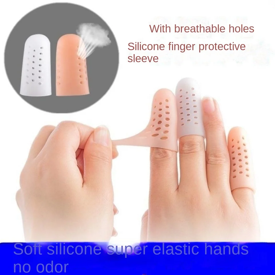 The New Type with Ventilation Holes Not Stuffy Fingers Silicone Finger Cots Finger Protection Anti-drying Moisturizing Cover