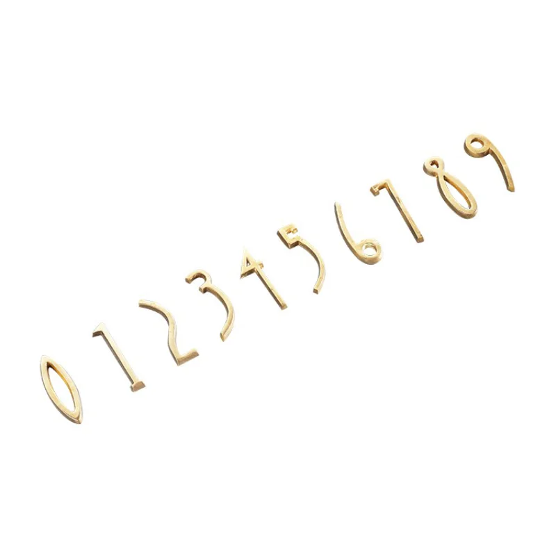 

Vintage Nordic brass English digital sticker house number simple ins cement letter wall decoration