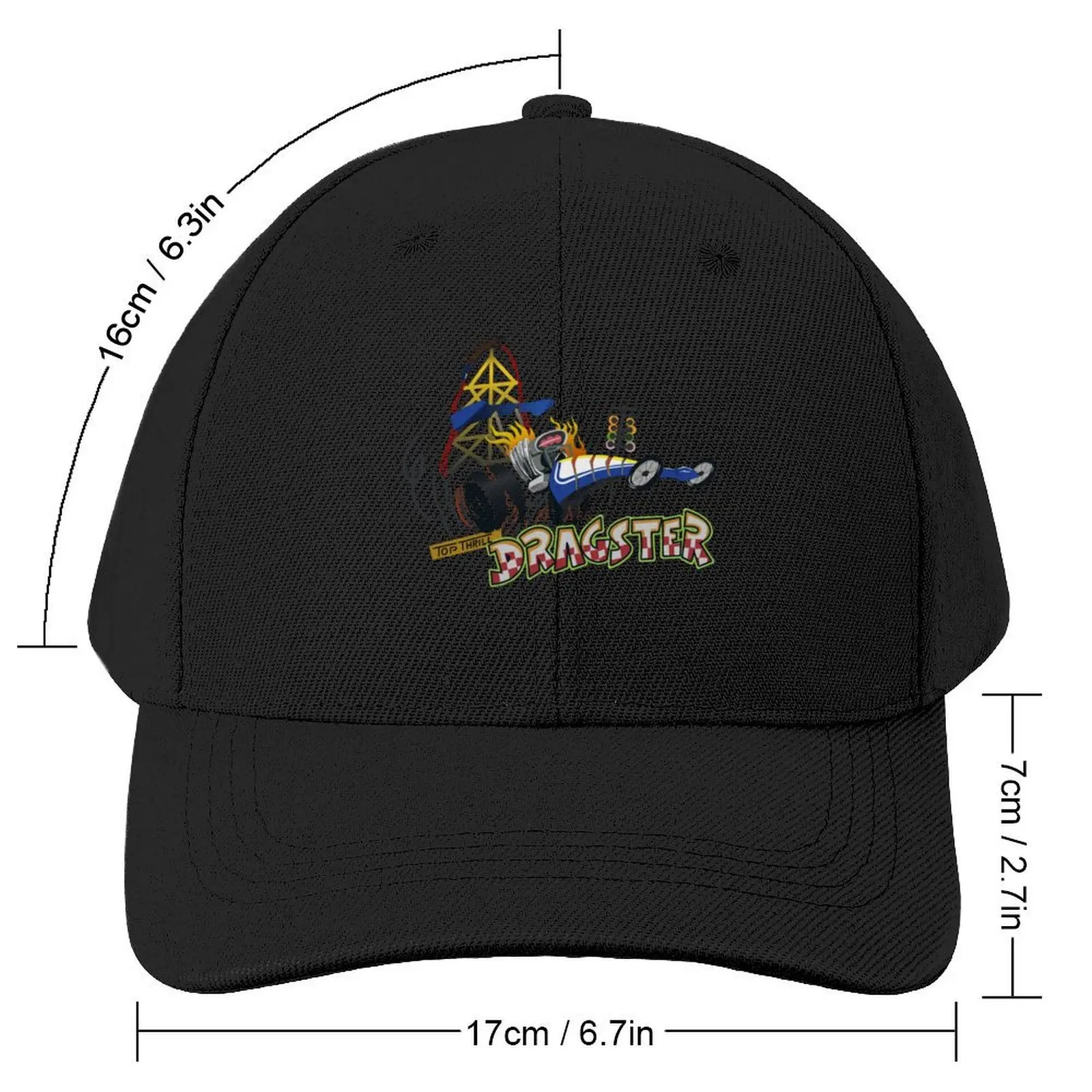 Top Thrill Dragster - Custom Drawing in Digital Baseball Cap Beach Bag Trucker Cap Caps For Women Men's