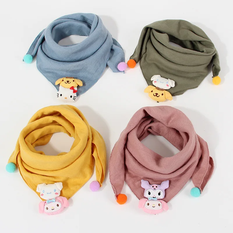 

Miniso Детский маленький квадратный шарф Sanrio, весенне-осенне-зимний стиль, детский платок для мужчин и девочек, треугольный шарф