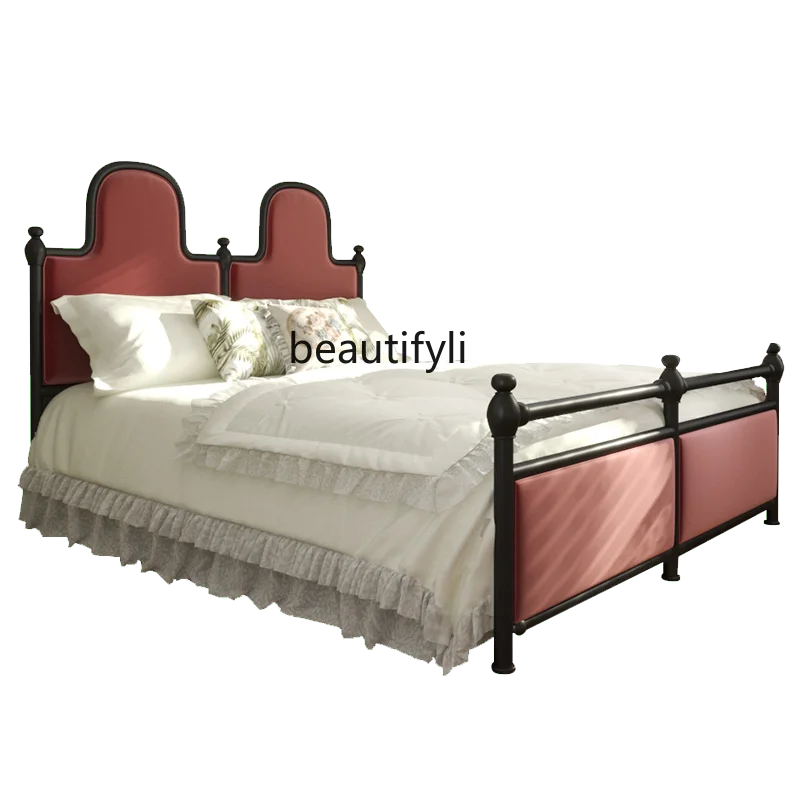 American Light Luxury Vintage Solid Wood French Anna Bed Master Bedroom 1.8 M Double Bed Marriage Bed Bedroom Furniture