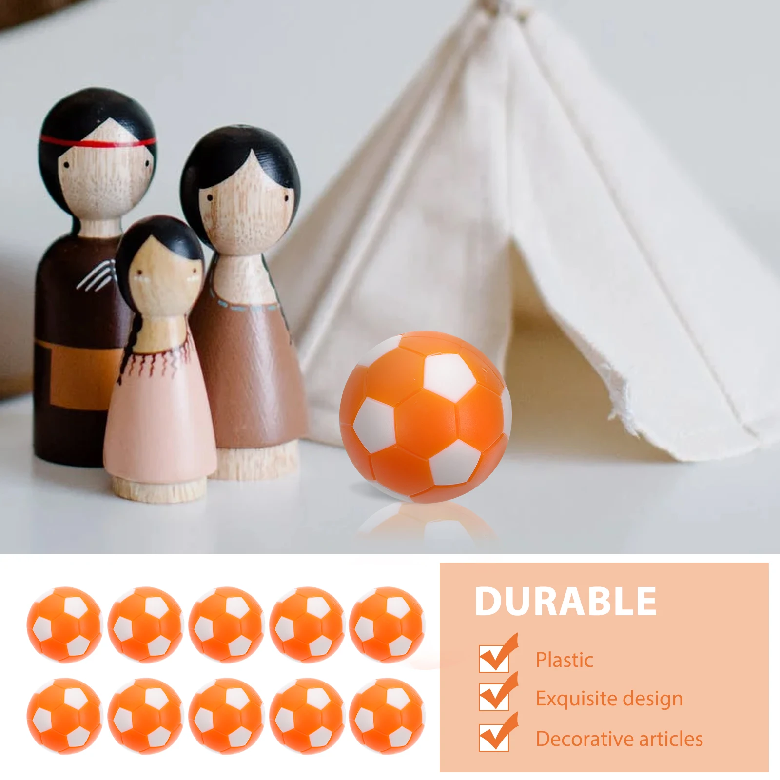 

15Pcs Desktop Football Machine Soccer Balls for Family Friends Sharing Table Game Football Game Plastic Footballs