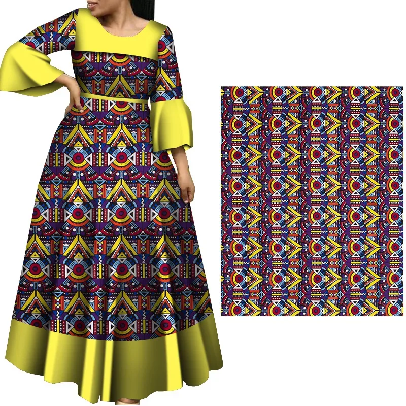 Tela de cera de Ankara nigeriana para vestidos de mujer, 100% algodón, costura suave, artesanía, cera Real Africana, 2024