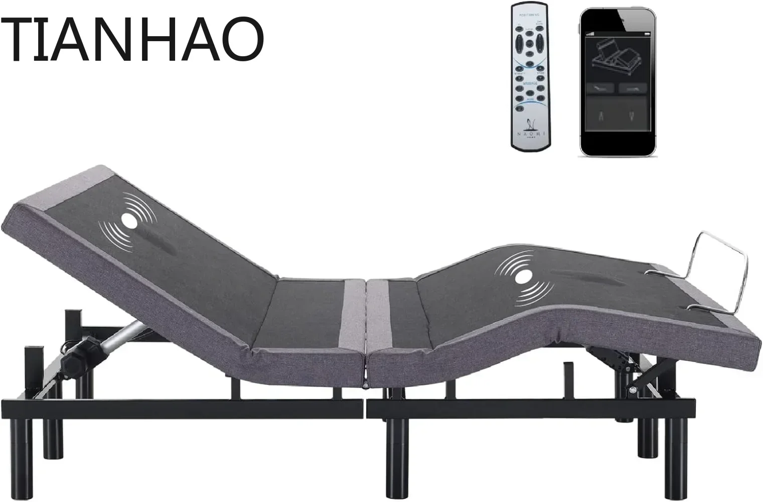 A  Home Pain Relieving IdealBase Adjustable Bed Frame Full, Massaging Zero Gravity Full/Twin-XL/Full/Queen/Split Kingoptional
