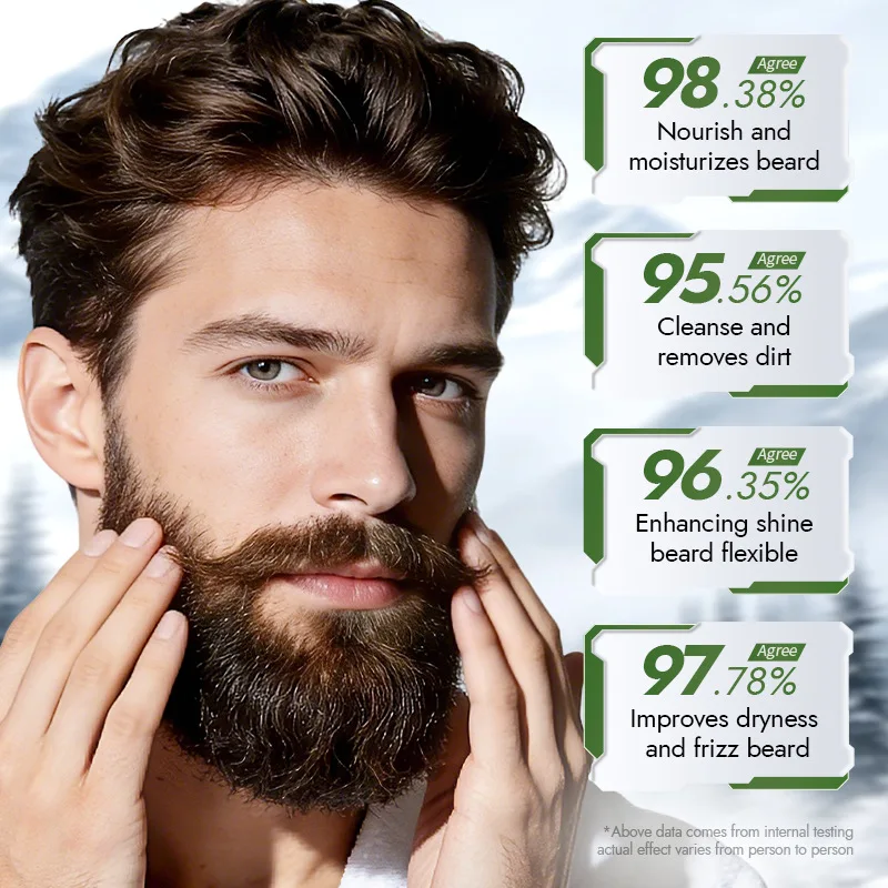 Cedar Beard Care Three-piece Set, Men's Beard Care Balm Essential Oil Hair Care Essential Oil