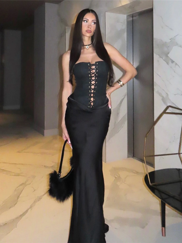 Sisterlinda sexy off-shoulder jurk vrouw strapless bandage borst wrap backless middernacht banket feest elegante skinny vestidos