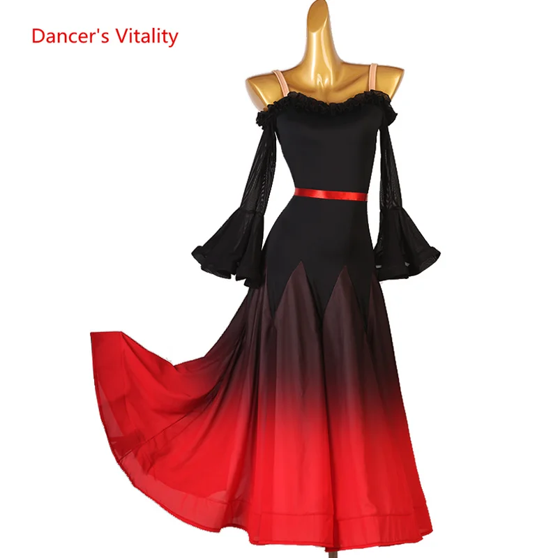 Modern Dance Clothes Dress Waltz Performance Skirt High-End Custom Dance Clothing Ballroom Dance Clothes Dresses Dance Wear