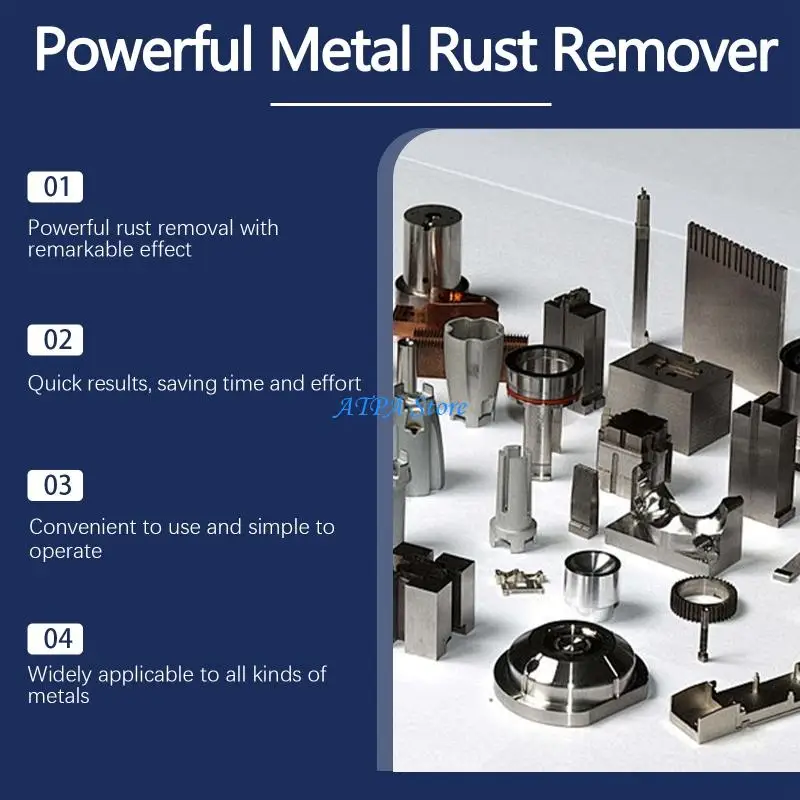 U13C High Performances Metal Rust Remover Solution 100Ml Rust Prevention for Auto Care