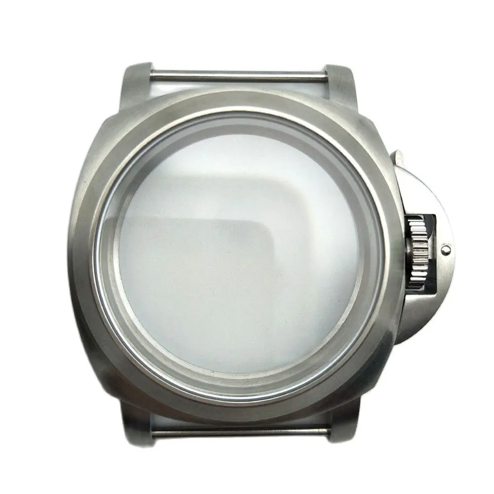 44MM Watch Case with PAM Stainless Steel Brushed Shell for ETA 6497/6498 for ST3600/ST3620 series Mechanical Movement