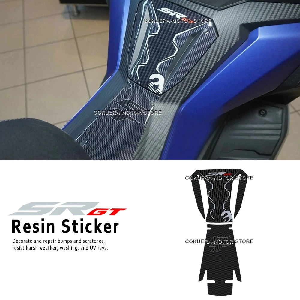 

For Aprilia SR GT 125 2022 Motorcycle Accessories 3D Resin Stickers Protective Footboard Stickers