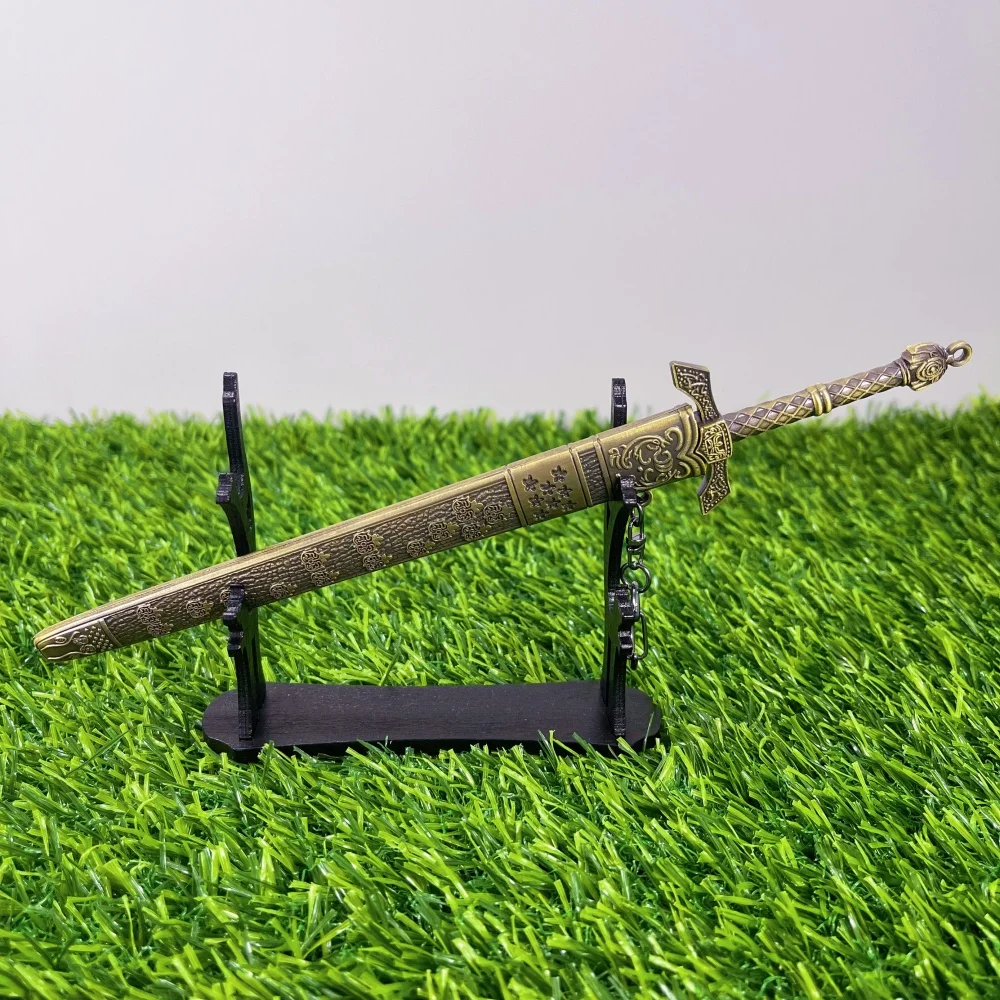 8.6inch Anime Elden Katana Metal Damascus Sword Real Size Japanese Katana Greatsword Ninja Knife Original Samurai Sabre Toy Gift