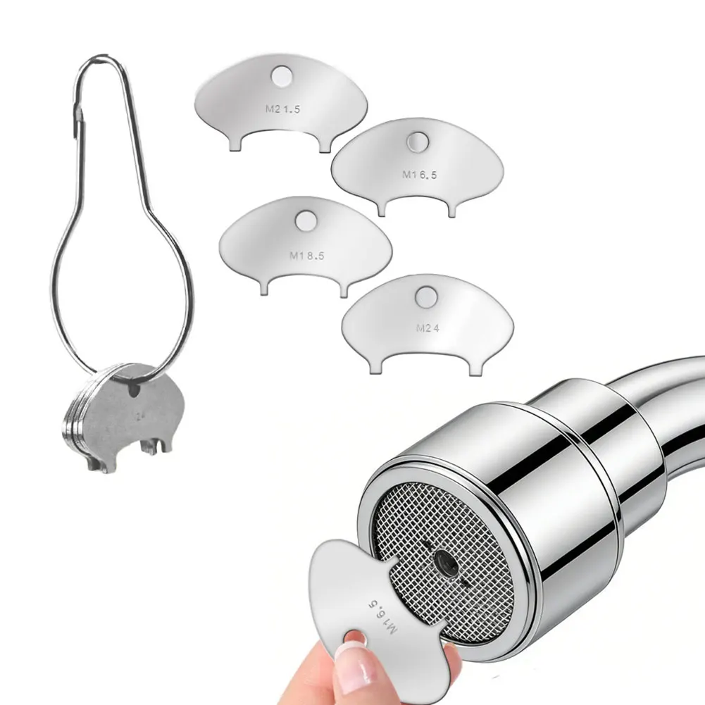 Compact Stainless Steel Aerator Removal Tool Compatible with Most Standard Faucets in Household Bathrooms and Kitchens