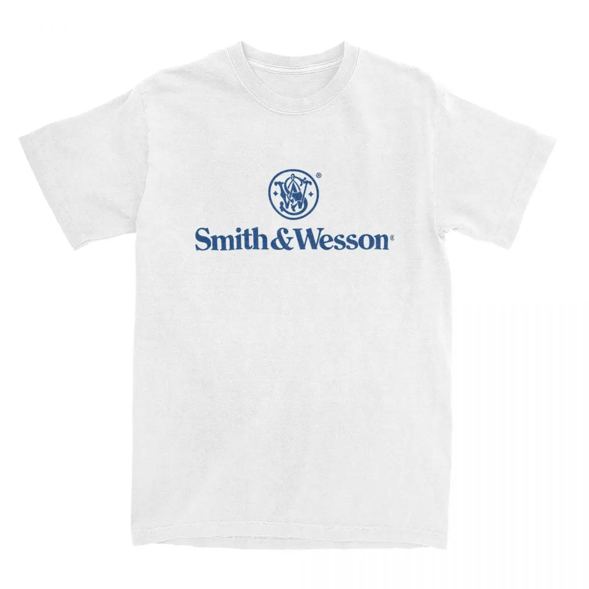 Men Smith Wessons T Shirt Cotton Tops Novelty Short Sleeve Crewneck Tees Summer T-Shirts