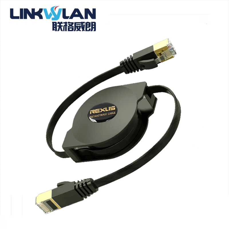 

Linkywlan масштабируемый Cat 7 10 Gigabit Cat 6 бытовой сетевой кабель Плоский широкополосный кабель 1,5 м черный портативный контейнерный