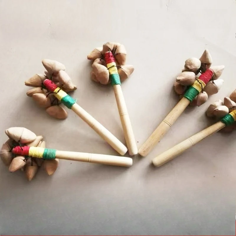 Dora Fruit Hand Rattle Nut Shell Rattle African Drum Backing Track Dora Fruit Shell Hand Rattle Indonesian Hand Rattle