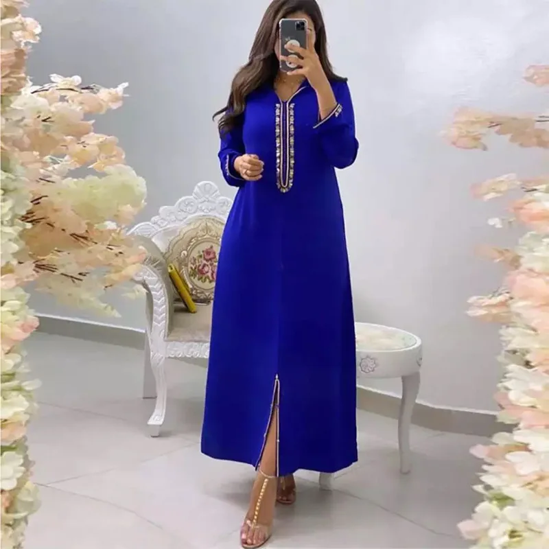 Caftan Hooded Eid Muslim Women Loose Dress Abaya Party Dresses Ramadan Abayas Kaftan Elegant Vestidos Morocco Dubai Arab