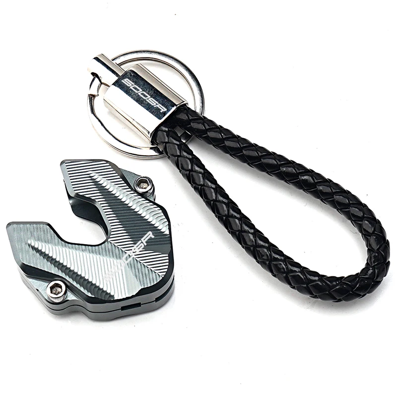 ل CFMOTO 500SR VOOM SR500 500-SR VOOM 2024-2026 + اكسسوارات دراجة نارية CNC المفاتيح حالة قذيفة وسلسلة المفاتيح حلقة رئيسية #4