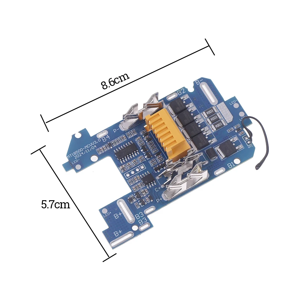 Universal Li-Ion Battery BMS PCB Charging Protection Board for Makita 18V BL1830/1840/1850/1860B with Charge Level Indicator