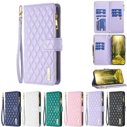 Zipper Multi-9 Cards Wallet Case For Samsung Galaxy Wide 6 5 A Quantum 4 3 Jump 5G 3 2 Buddy 2 Leather Lanyard  Flip Cover Funda