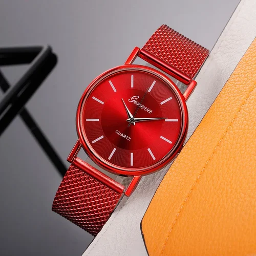 Imagen 2 del producto Reloj luminoso de lujo para Mujer, relojes de acero inoxidable, relojes de pulsera de cuarzo digitales simples para Mujer