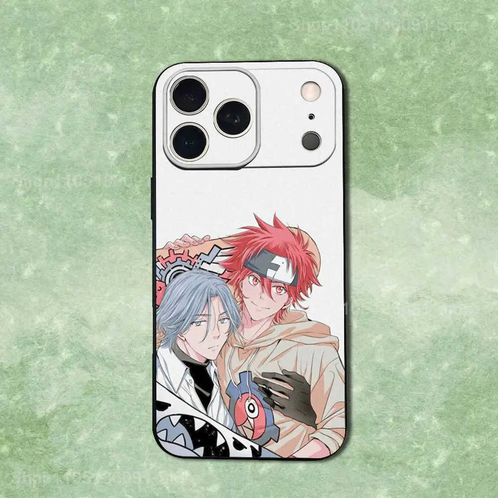 Capa de telefone fofa G-Givens Anime para iPhone 14,13,17,12,11,16,15,Plus,Pro Max, XS, X, XR, SE, Mini, capa preta de silicone macio