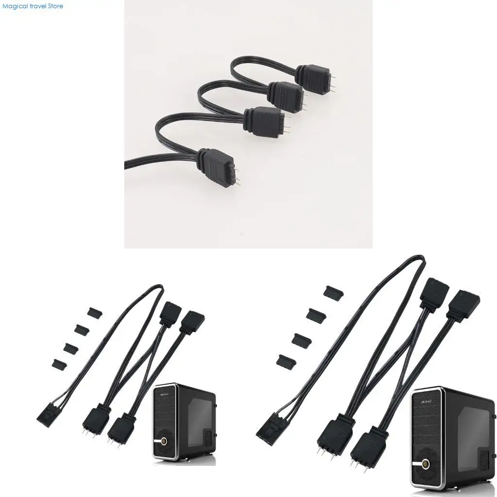 N2UB 3Pin Male to 4pin Female ARGB Adapter Cable For HDLL120 Controller