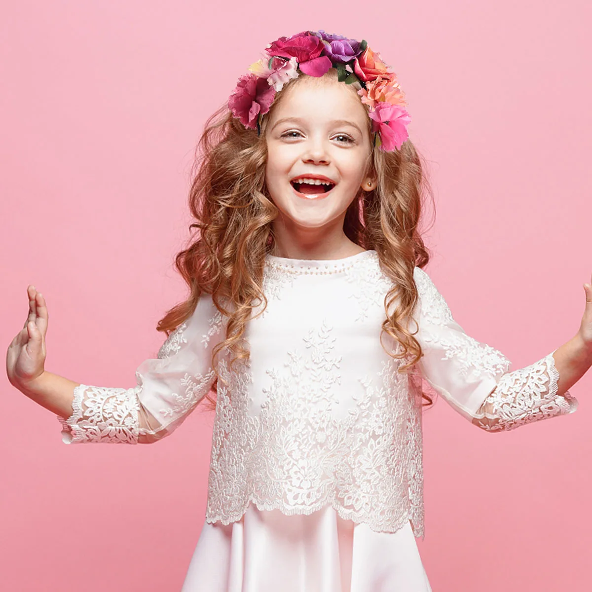 

Rose Flower Hair Band Halloween Headdress Bridal Headband Costume Accessory Women Festival Headgear Simulated Polyester
