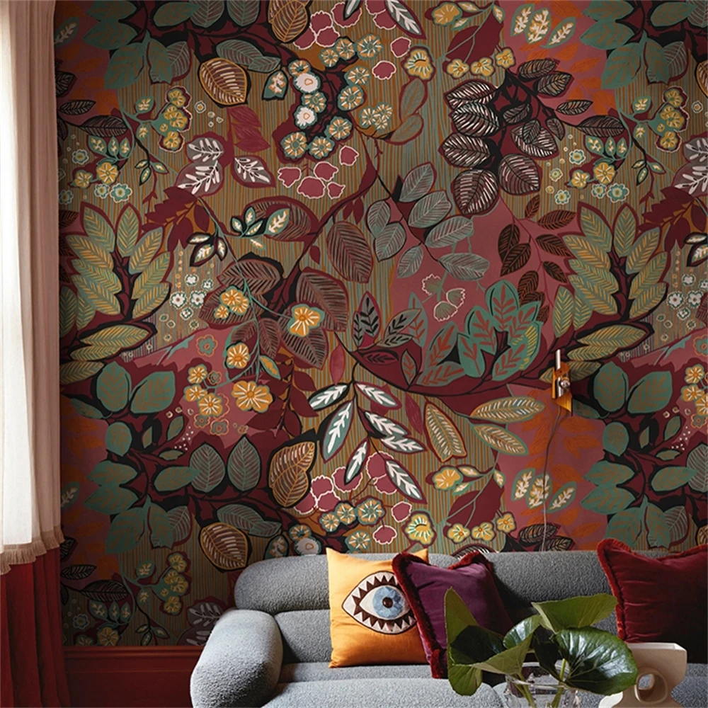 Nach papel de parede 3D tapete retro Amerikanischen blume tapeten für wohnzimmer TV wand tuch wandbild schlafzimmer TV hintergrund