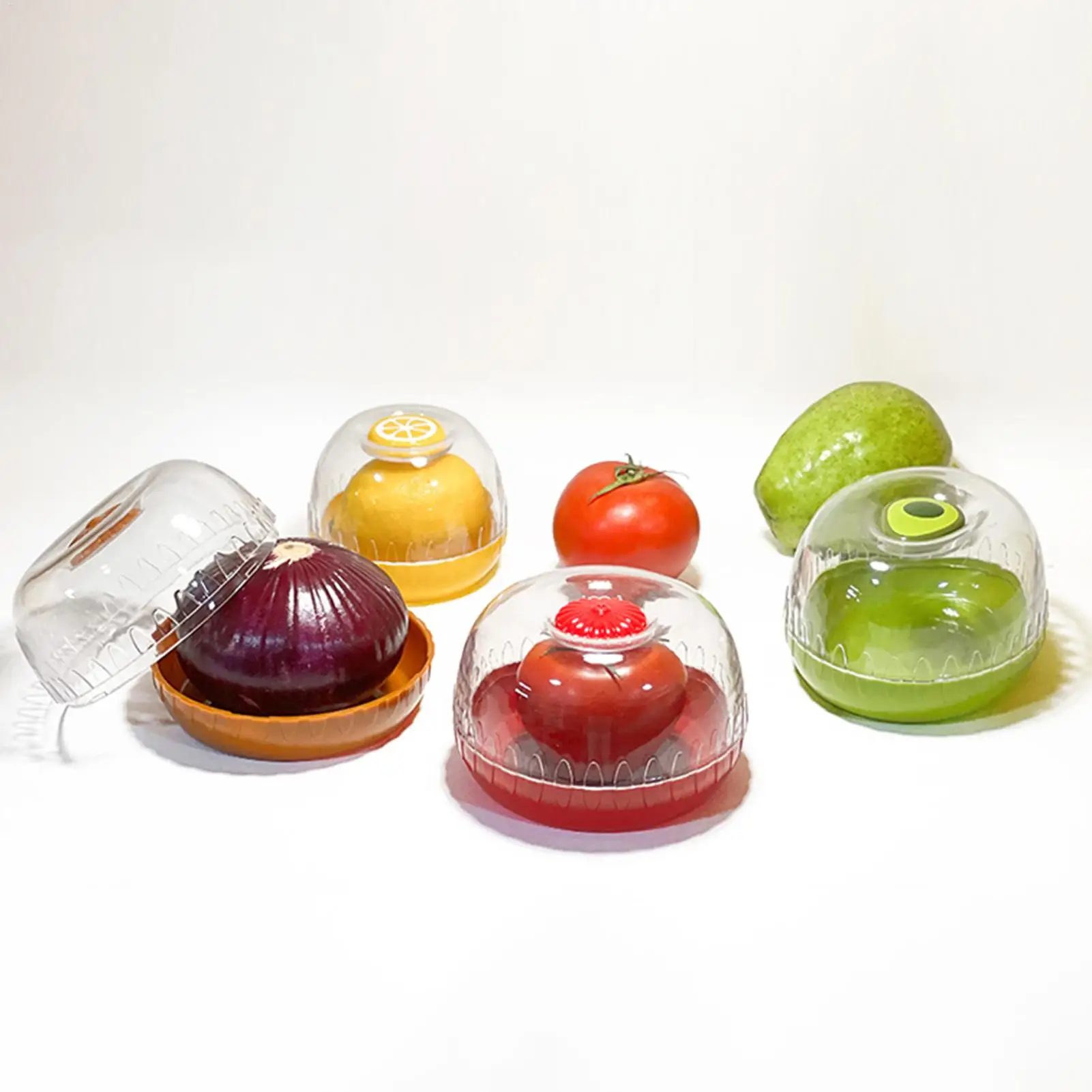 Fruit Storage Bowl Household Airtight Fruit Containers Portable Tomato Storage Container Food-Grade Fruit Bowl for Lemon Avocado